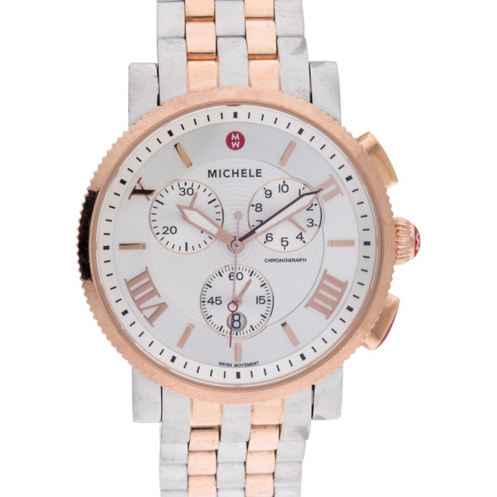 Michele Sport Sail two-tone rose gold and silver watch!